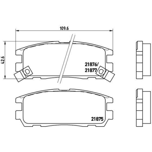 Bremsbelagsatz Scheibenbremse Brembo P59021 Prime Line f&uuml;r Honda Isuzu Nissan