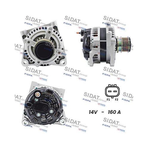 Generator Sidat A12DE0203A2 f&uuml;r Alfa Romeo Chrysler Fiat Lancia Chevrolet