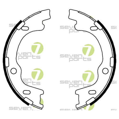 Bremsbackensatz Feststellbremse 7 Seven Parts SVG10900 für Hinterachse