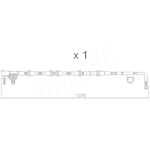 Warnkontakt Bremsbelagverschleiß Metelli SU.315 für Land Rover Vorderachse