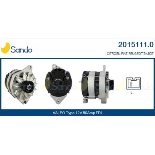Generator Sando 2015111.0 für Mitsubishi Citroën/peugeot