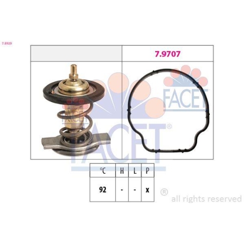 Thermostat K&uuml;hlmittel Facet 7.8929 Made In Italy - Oe Equivalent f&uuml;r