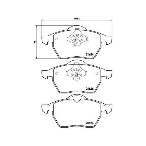 Bremsbelagsatz Scheibenbremse Brembo P85036 Prime Line f&uuml;r Audi Seat Skoda VW