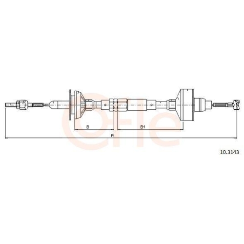 Seilzug Kupplungsbetätigung Cofle 10.3143 für Vag VW