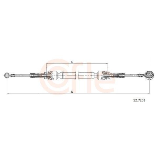 Seilzug Schaltgetriebe Cofle 12.7253 f&uuml;r Fiat