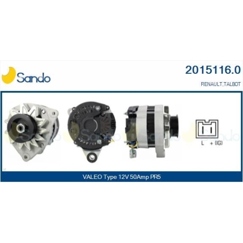 Generator Sando 2015116.0 für Renault