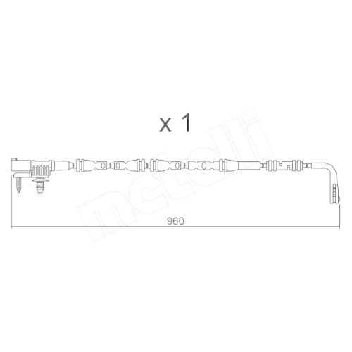 Warnkontakt Bremsbelagverschleiß Metelli SU.317 für Land Rover Hinterachse