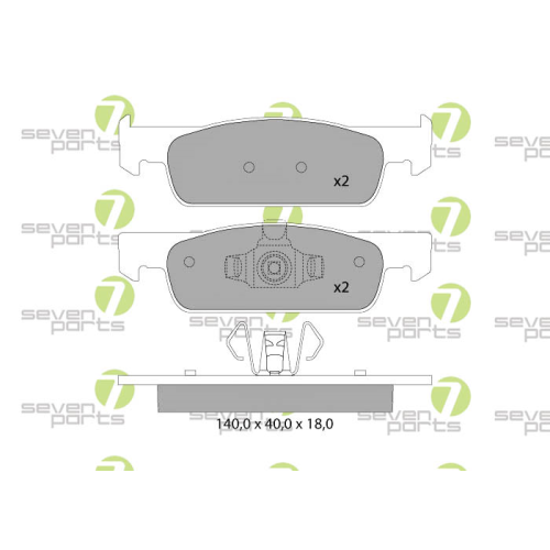 Bremsbelagsatz Scheibenbremse 7 Seven Parts SVP27280 f&uuml;r Dacia Mercedes Benz
