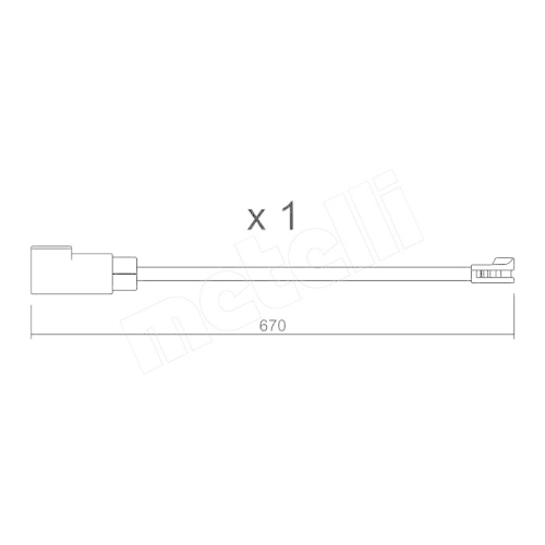 Warnkontakt Bremsbelagverschlei&szlig; Metelli SU.341 f&uuml;r Ford Hinterachse