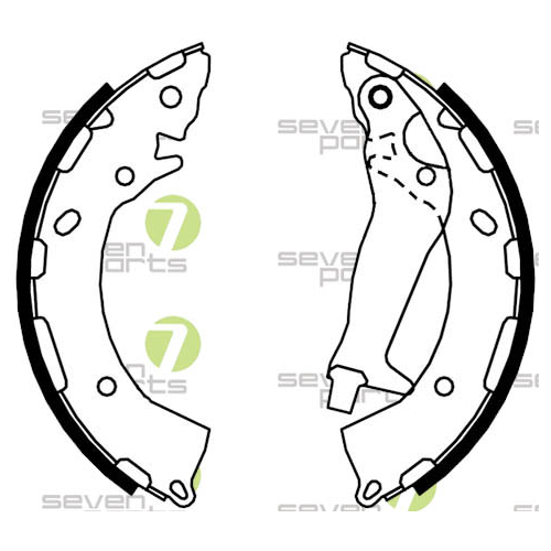 Bremsbackensatz 7 Seven Parts SVG10905 für Hinterachse