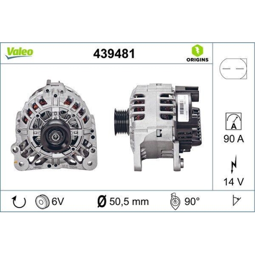 Generator Valeo 439481 Valeo Origins New Oe Technologie f&uuml;r Seat Skoda VW