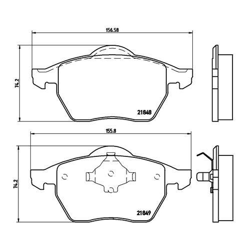 Bremsbelagsatz Scheibenbremse Brembo P85039 Prime Line f&uuml;r Audi Ford Seat Skoda