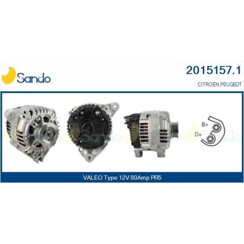 Generator Sando 2015157.1 f&uuml;r Hitachi Citro&euml;n/peugeot