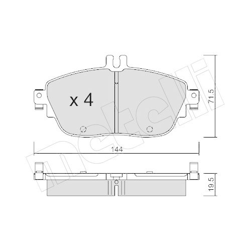 Bremsbelagsatz Scheibenbremse Metelli 22-0965-0 f&uuml;r Mercedes Benz Mercedes Benz