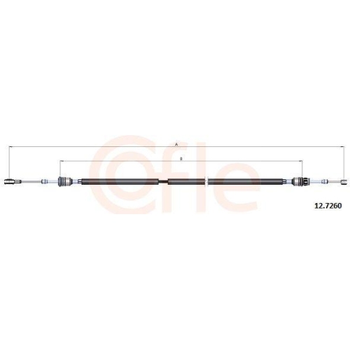 Seilzug Schaltgetriebe Cofle 12.7260 f&uuml;r Fiat