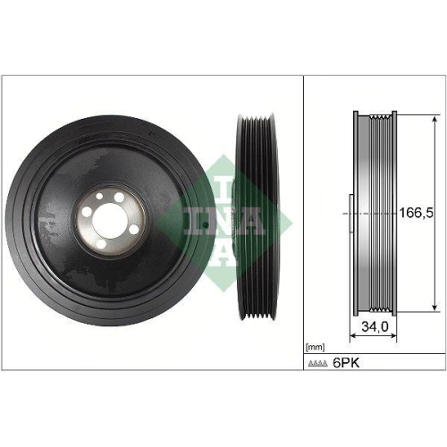 Riemenscheibe Kurbelwelle Schaeffler Ina 544 0150 10 f&uuml;r Alfa Romeo Fiat Lancia