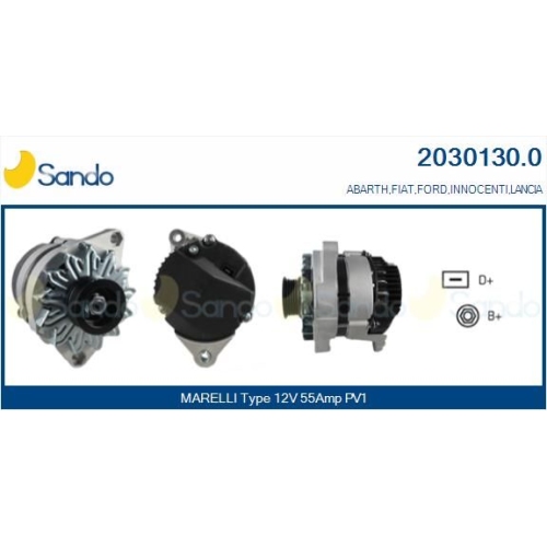 Generator Sando 2030130.0 f&uuml;r Fiat Isuzu Mitsubishi