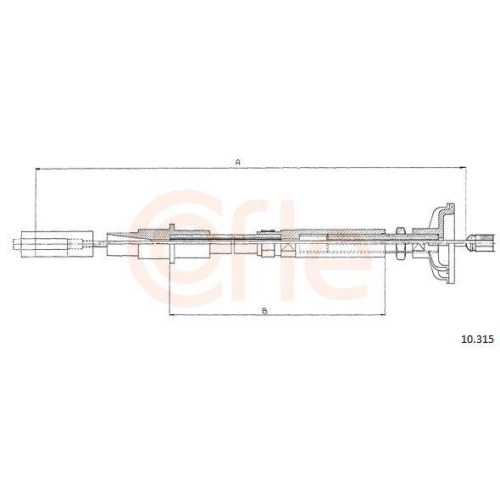 Seilzug Kupplungsbetätigung Cofle 10.315 für Vag VW