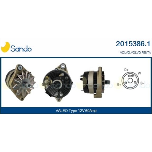 Generator Sando 2015386.1 f&uuml;r Volvo