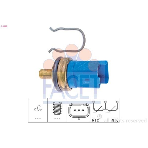 Sensor K&uuml;hlmitteltemperatur Facet 7.3293 Made In Italy - Oe Equivalent f&uuml;r Fiat