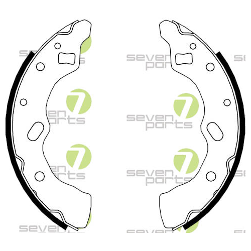 Bremsbackensatz 7 Seven Parts SVG10922 f&uuml;r Hinterachse
