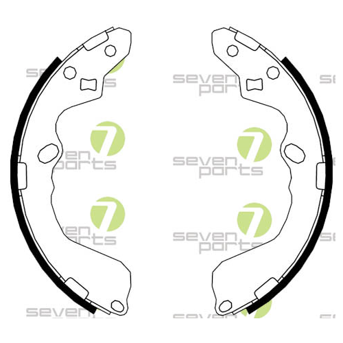 Bremsbackensatz 7 Seven Parts SVG10923 f&uuml;r Hinterachse