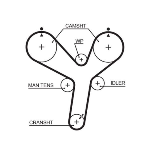 Zahnriemen Gates 5536XS Powergrip&trade; f&uuml;r Mitsubishi