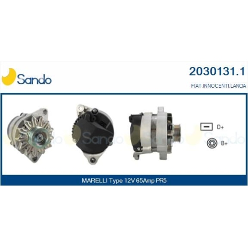 Generator Sando 2030131.1 f&uuml;r Fiat F&uuml;r Fahrzeuge Mit Klimaanlage