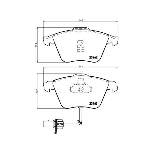 Bremsbelagsatz Scheibenbremse Brembo P85056 Prime Line f&uuml;r Audi Seat Skoda VW
