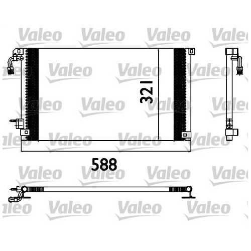 Kondensator Klimaanlage Valeo 817655 f&uuml;r Citro&euml;n Peugeot
