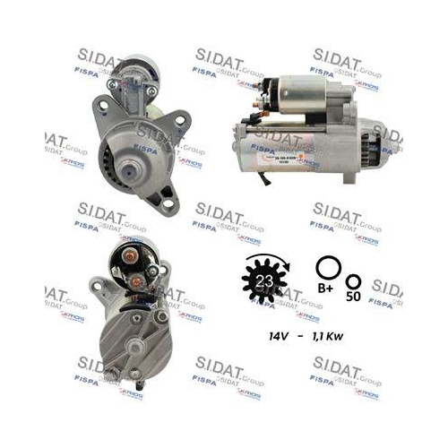 Starter Sidat S12VS0192 f&uuml;r Ford Mazda Hitachi