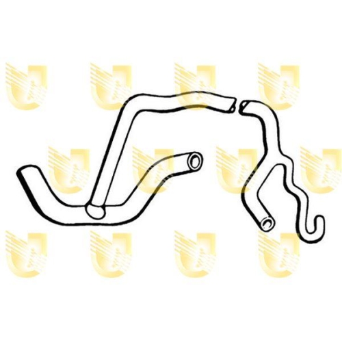 Kühlerschlauch Unigom S1358 für Fiat Links Unten Für Fahrzeuge Mit Klimaanlage