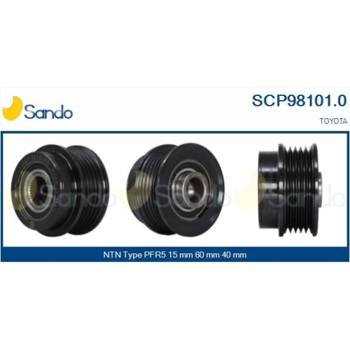 Riemenscheibe Generator Sando SCP98101.0 für Toyota Ika