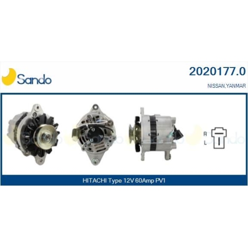 Generator Sando 2020177.0 f&uuml;r Hitachi Yanmar