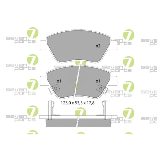 Bremsbelagsatz Scheibenbremse 7 Seven Parts SVP23661 f&uuml;r Citro&euml;n Fiat Opel