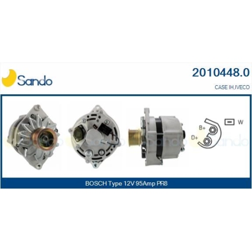 Generator Sando 2010448.0 f&uuml;r Iveco Case Ih