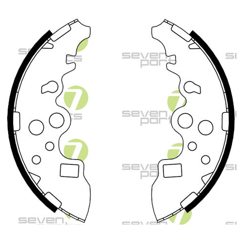 Bremsbackensatz 7 Seven Parts SVG10930 für Hinterachse
