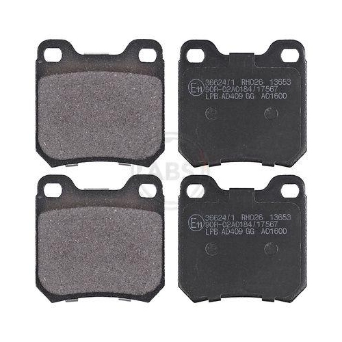 Bremsbelagsatz Scheibenbremse A.b.s. 36624/1 f&uuml;r Daf Opel Porsche Saab Talbot VW
