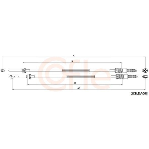 Seilzug Schaltgetriebe Cofle 2CB.DA003 für Dacia