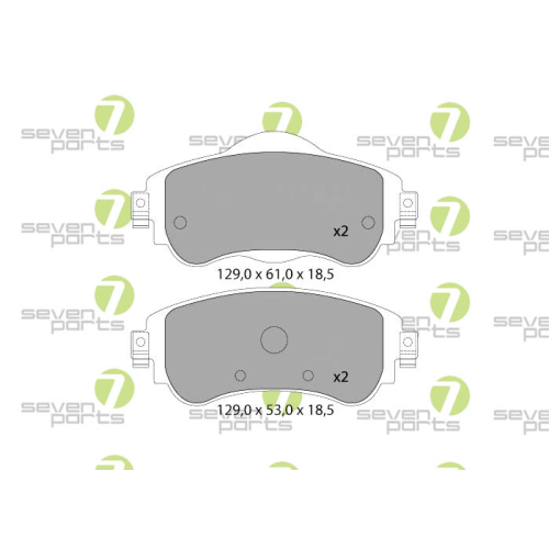 Bremsbelagsatz Scheibenbremse 7 Seven Parts SVP27380 f&uuml;r Citro&euml;n Peugeot
