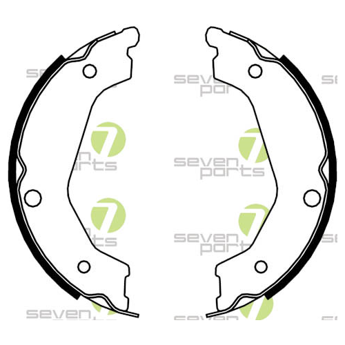 Bremsbackensatz Feststellbremse 7 Seven Parts SVG10934 f&uuml;r Hinterachse