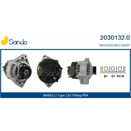 Generator Sando 2030132.0 f&uuml;r Mercedes Benz Mercedes Benz Mercedes Benz Smart