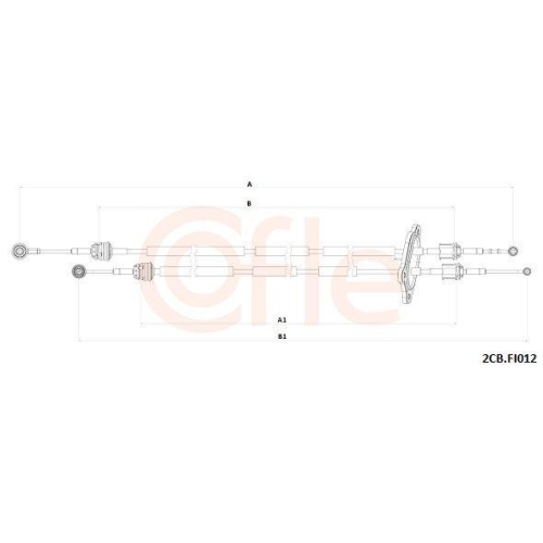 Seilzug Schaltgetriebe Cofle 2CB.FI012 f&uuml;r Fiat