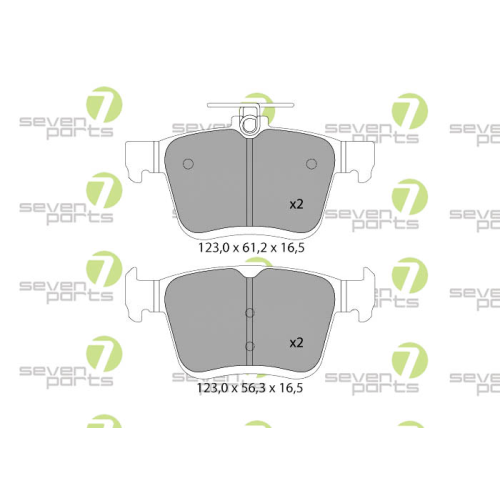 Bremsbelagsatz Scheibenbremse 7 Seven Parts SVP27390 f&uuml;r Audi Seat Skoda Vag VW