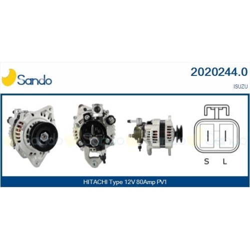 Generator Sando 2020244.0 f&uuml;r Isuzu Hitachi