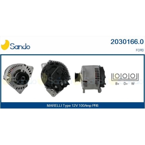 Generator Sando 2030166.0 f&uuml;r Ford