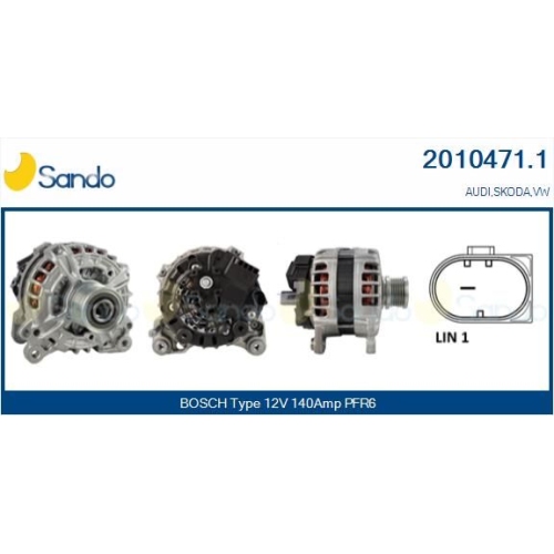 Generator Sando 2010471.1 für Seat Skoda VW Vag