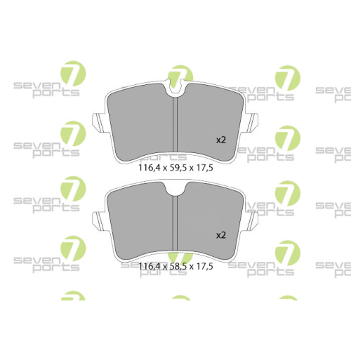 Bremsbelagsatz Scheibenbremse 7 Seven Parts SVP27400 f&uuml;r Audi Porsche Seat Skoda