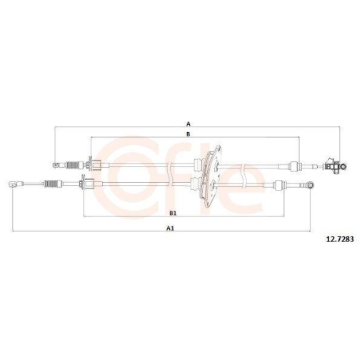 Seilzug Schaltgetriebe Cofle 12.7283 für Citroën Fiat Peugeot