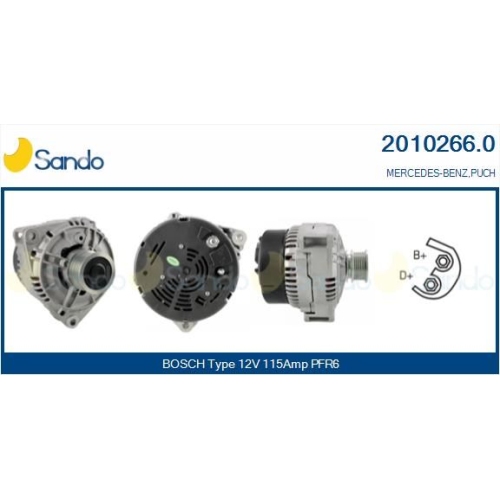 Generator Sando 2010266.0 f&uuml;r Mercedes Benz Mercedes Benz Mercedes Benz
